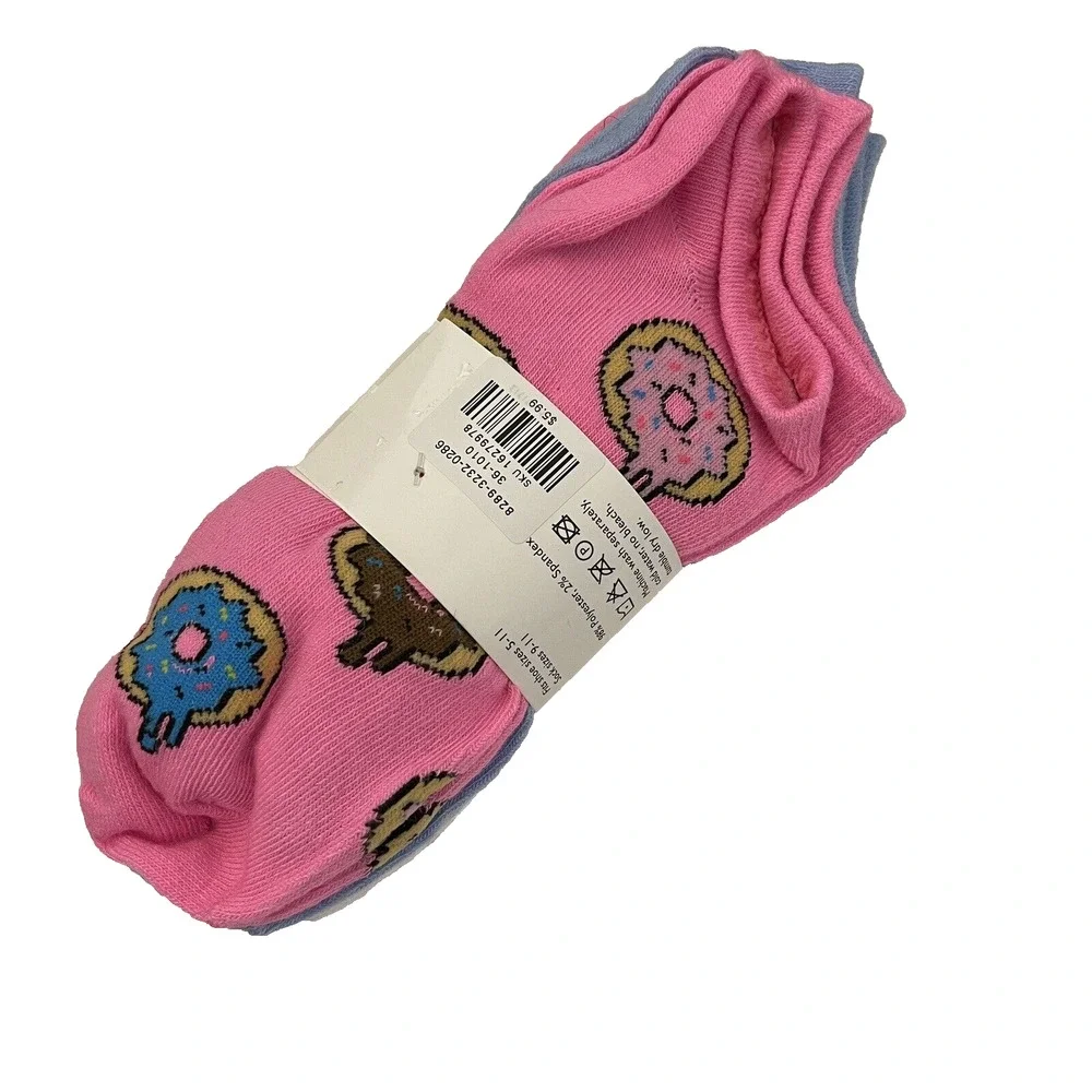 Refuge Low Cut Socks 7 Pair Pack - Size 9-11 Fits Most NWT Donut